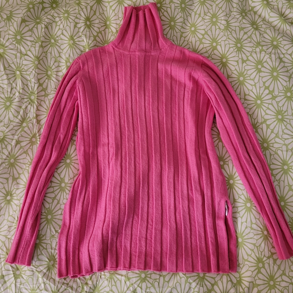 Marimekko Vibrant Pink Turtleneck Sweater - Picture 2 of 4